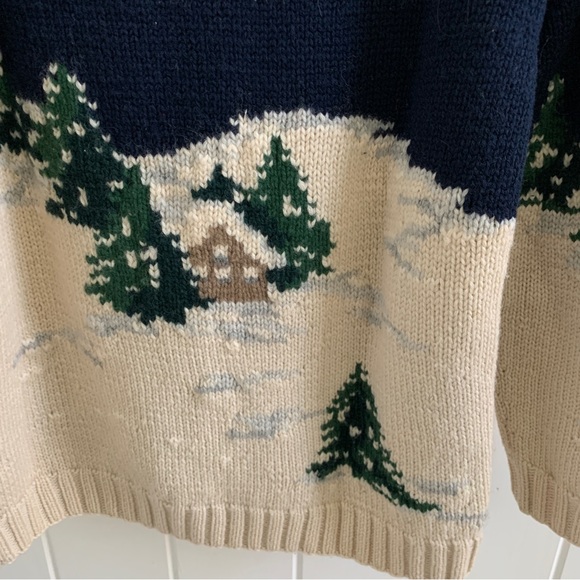 Vintage Ralph Lauren Chunky Hand Knit Turtleneck Sweater Size Small - Picture 4 of 11